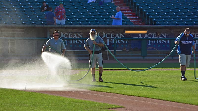 Watering Baseball Field